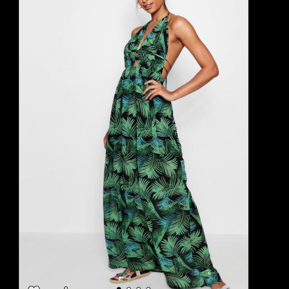 Leaf green  Maxi dress
